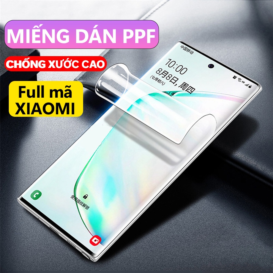 Miếng dán màn hình PPF dẻo HD cho Xiaomi Mi 10/10S/11/12/12S/12X/13/13 Lite/14/15 Pro Ultra 5G