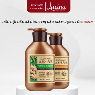  Dầu Gội Dầu Xả Gừng Giảm Rụng Tóc CUZIN Kiểm Soát Dầu Nhờn Giảm Gàu Kích Thích Mọc Tóc LUCINA COSMETICS 