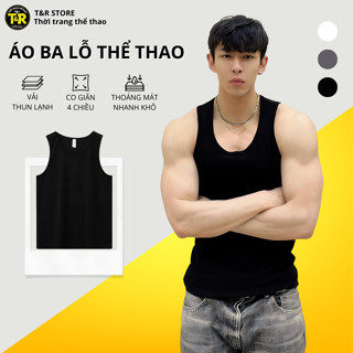 Áo Tanktop thể thao nam, Áo sát nách nam vải thun lạnh dáng ôm co giãn mặc thoải mái vận động