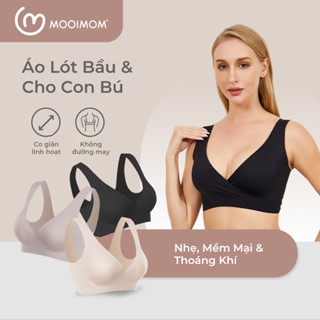  MOOIMOM Basic Áo Lót Cho Mẹ Bầu Và Mẹ Cho Con Bú Siêu Mỏng Nhẹ Thoáng Mát Air Slim Không Viền Không Gọng 