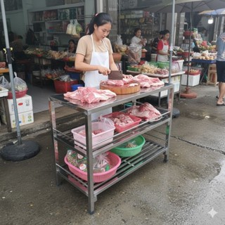  Kệ Bếp Công Nghiệp   45cm x 115cm x 80cm   - inox 100% - dày dặn chắc chắn 