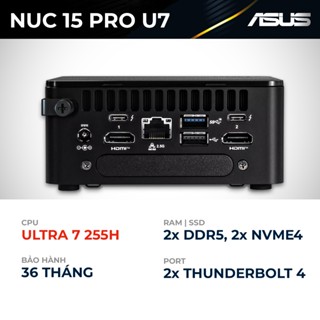 Mini PC ASUS NUC 15 Pro (RNUC15CRHU700000I) - Intel Core Ultra 7 255H, DDR5 RAM, SSD NVMe