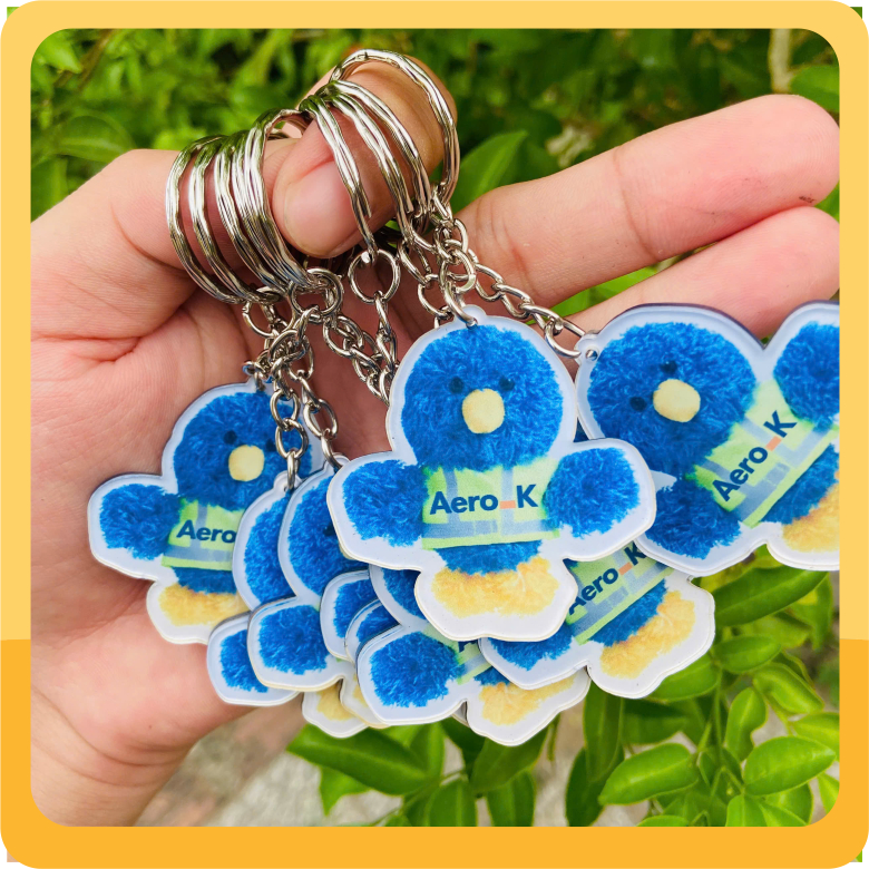 Combo 50 móc khoá in theo yêu cầu