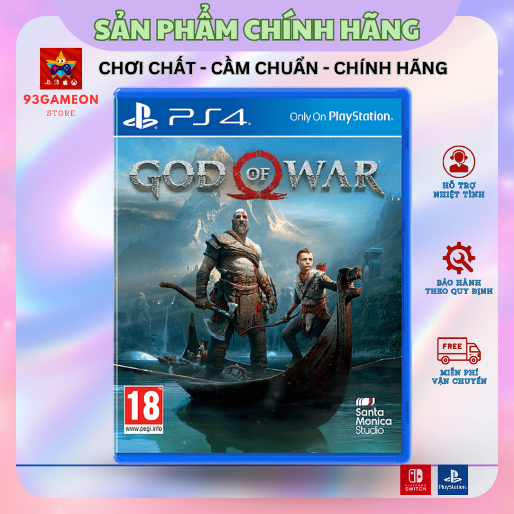 Đĩa Game PS4: God of War 2018