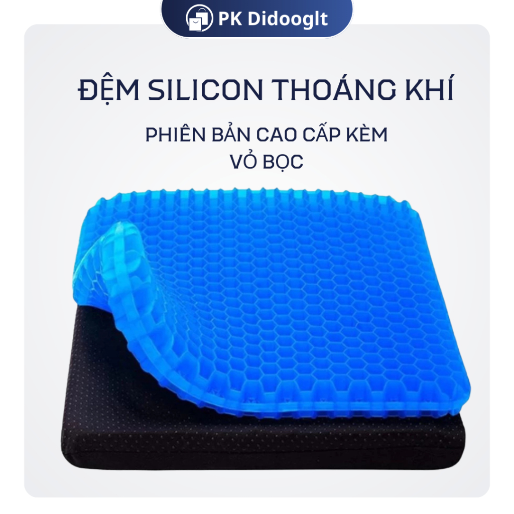 Đệm Ngồi Didooglt Đệm 2 Lớp 3D Thoáng Khí Silicon Cao Cấp, Lót Ghế Ngồi Văn Phòng, Ghế ÔTô Tiện Lợi