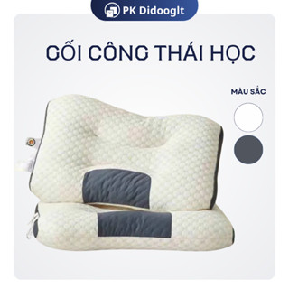 Gối Công Thái Học Didooglt Gối Ngủ Chống Đau Cổ Vai Gáy Lõi Bông Xơ Hỗ Trợ Ngủ Ngon