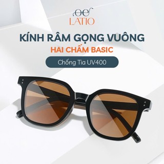Kính râm nam nữ, kính mát LATIO kính thời trang cao cấp 2025 được thiết kế 2 chấm kết hợp với nhiều tone màu đẹp - KM42