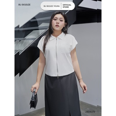 Áo tay rơi 2 lớp khóa dọc BIGSIZE (55kg đến 95kg) – 25DA170 - [BU Bigsize]