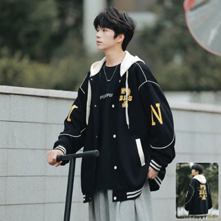 Áo Khoác Bomber Nam Nữ Chất Vải Nỉ Cúc Bấm In Alaska Bo Thun Xịn Sò Hoco160 160