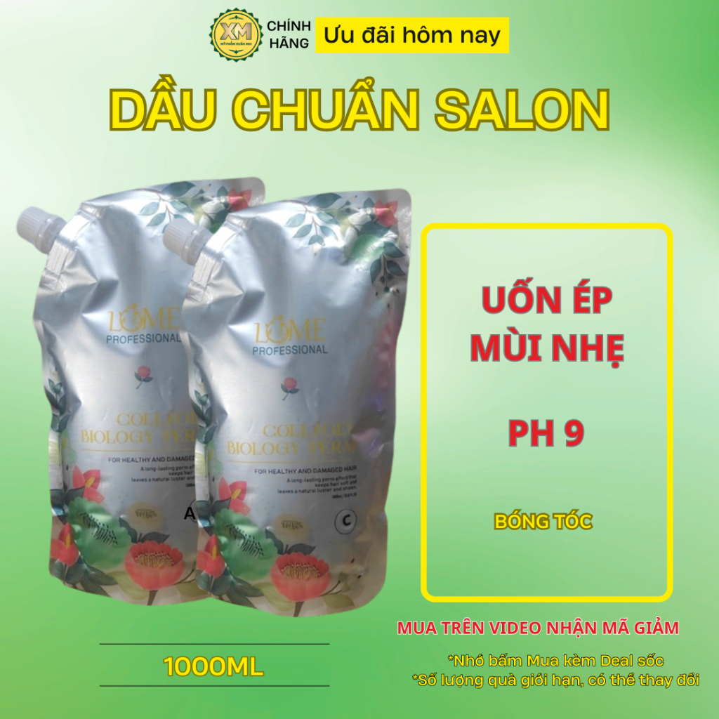 Thuốc uốn ép Tóc Lome plus collagen 1000ml