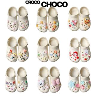  Dép Sục Quai Hậu Classic Không Thấm Nước Nam Nữ  Nữ Êm Chân Kèm Charm Dễ Thương 