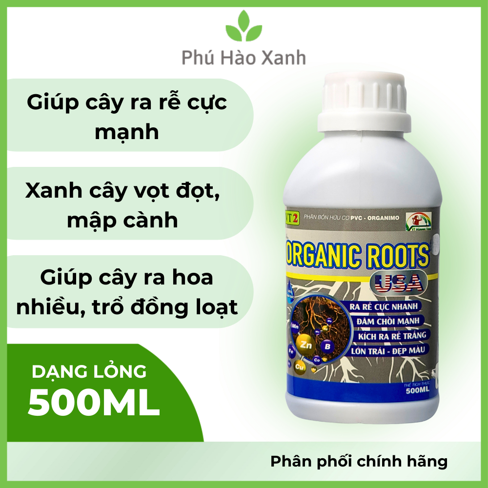 Phân Bón Ra Rễ ORGANIC ROOTS USA Kích Rễ Mạnh - Chồi Lá Phát Triển (chai 500ml)