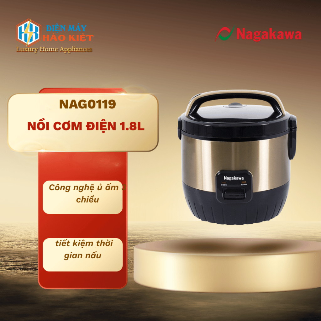 NAG0119 - Nồi Cơm Điện 1.8L Nagakawa