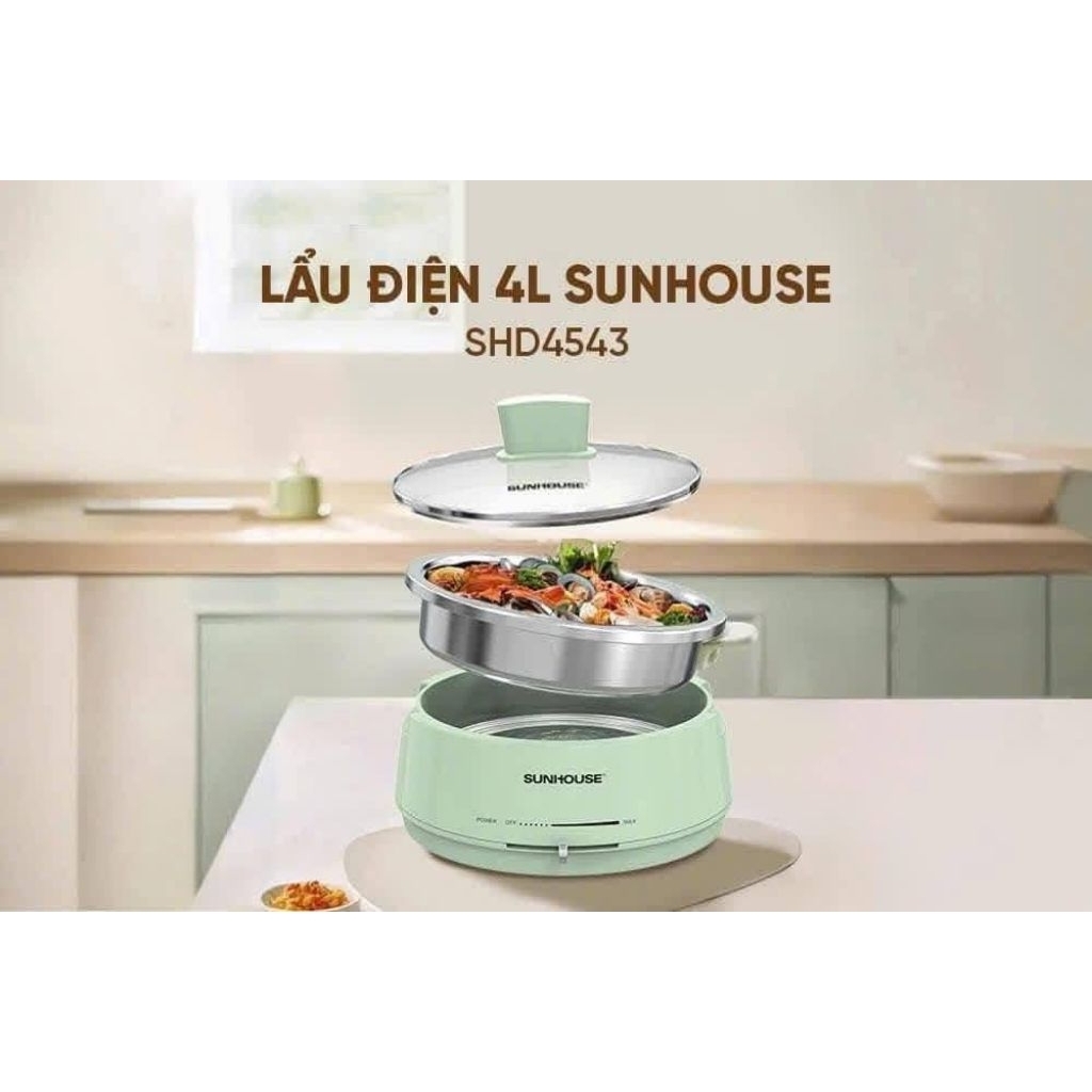 NỒI LẨU ĐIỆN 4L SUNHOUSE SHD4543