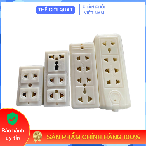 [HỎA TỐC] Ổ cắm 2 lỗ - 3 lỗ - 4 lỗ Vinakip nhựa ABS chịu nhiệt tốt