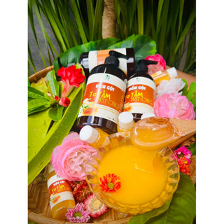  Dầu Gội Tơ Tằm Mật Ong Hương Hoa phục hồi bóng mượt siêu thơm tóc Tặng xả mini  