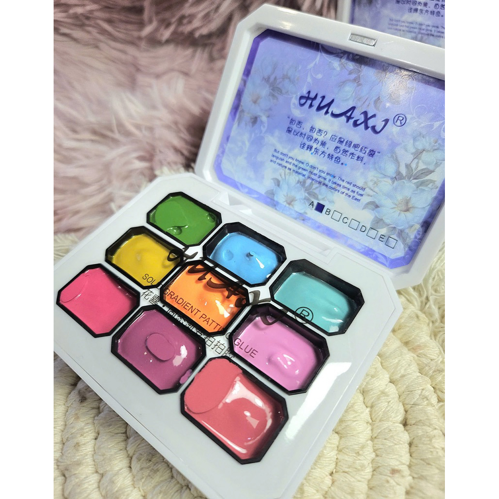 set 9 màu gel dặm ombre huaxi chính hãng . hàng siêu mịn