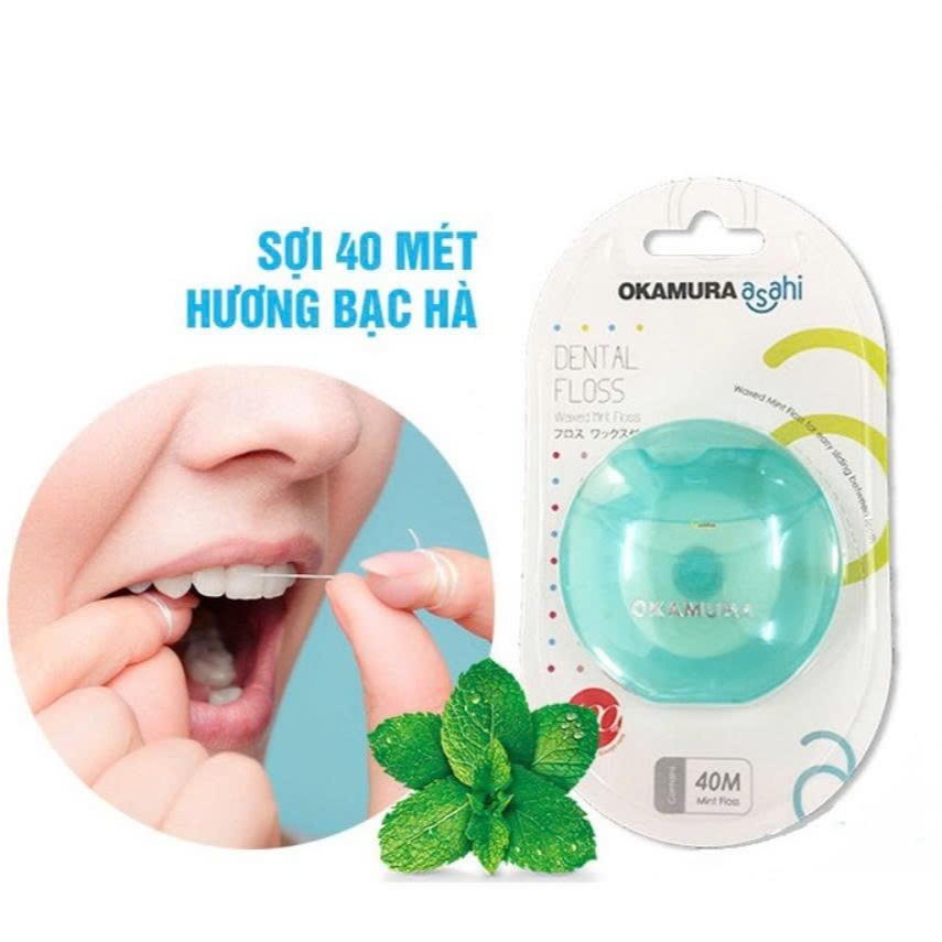 CUỘN CHỈ NHA KHOA HƯƠNG BẠC HÀ OKAMURA ASAHI - GIAO MÀU NGẪU NHIÊN