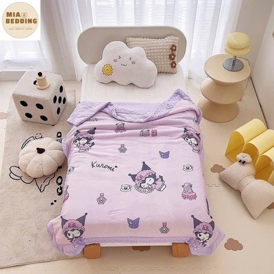 Chăn thun lạnh Hizun cho bé, chất liệu mềm, mịn, mát, chăn cho bé đi học bán trú, chăn văn phòng 1mx1m4