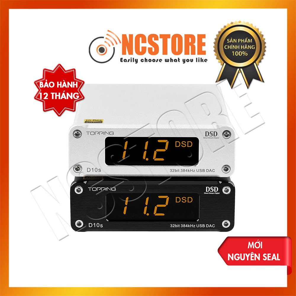 [NC] Desktop DAC TOPPING D10S | Chip DAC ESS ES9038Q2M | DAC Để Bàn