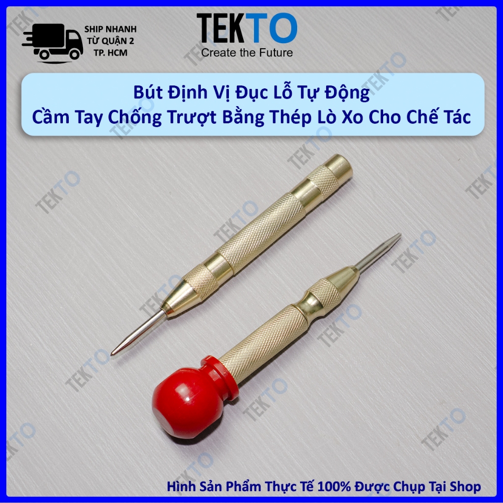 Bút Định Vị Đục Lỗ Tự Động Cầm Tay Chống Trượt Bằng Thép Lò Xo Cho Chế Tác Gỗ - 063