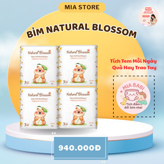  COMBO 4 Bịch TÃ BỈM quần NATURAL BLOSSOM nội địa Hàn Quốc size NB30 S30 M26 L24 XL22 2XL20 3XL18L24 XL22 XXL20 XXXL18 