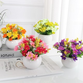  Chậu hoa giả hoa cúc giả thích hợp trang trí nhà cửa trang trí văn phòng phòng tắm bền đẹp 