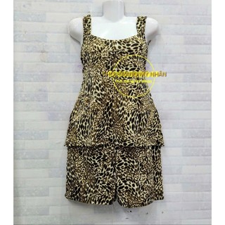 Đồ bộ mặc nhà thun lạnh đùi 2 dây dễ thương