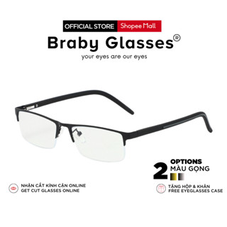 Gọng kính lão đọc sách Braby Glasses viễn thị cho người lớn tuổi Kim loại cao cấp chắc chắn chống gẫy siêu nhẹ KL01