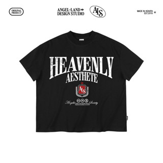  Áo thun form Boxy HEAVENLY AESTHETE RETRO Màu ĐEN Angelic Society chính hãng 
