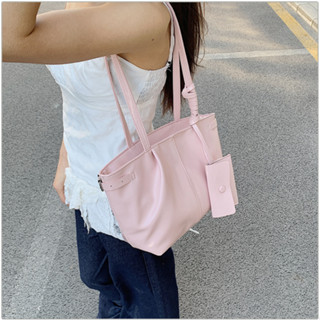  Túi xách nữ da PU cao cấp mới túi tote đeo vai phong cách Hàn Quốc Thời trang có khoá kéo + ví nhỏ 