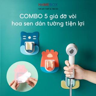  COMBO 5 Giá Đỡ Vòi Hoa Sen Dán Tường Treo Vòi Xịt Nhà Vệ Sinh Nhựa Hoạt Hình Xoay 90 Độ Tiện Lợi 