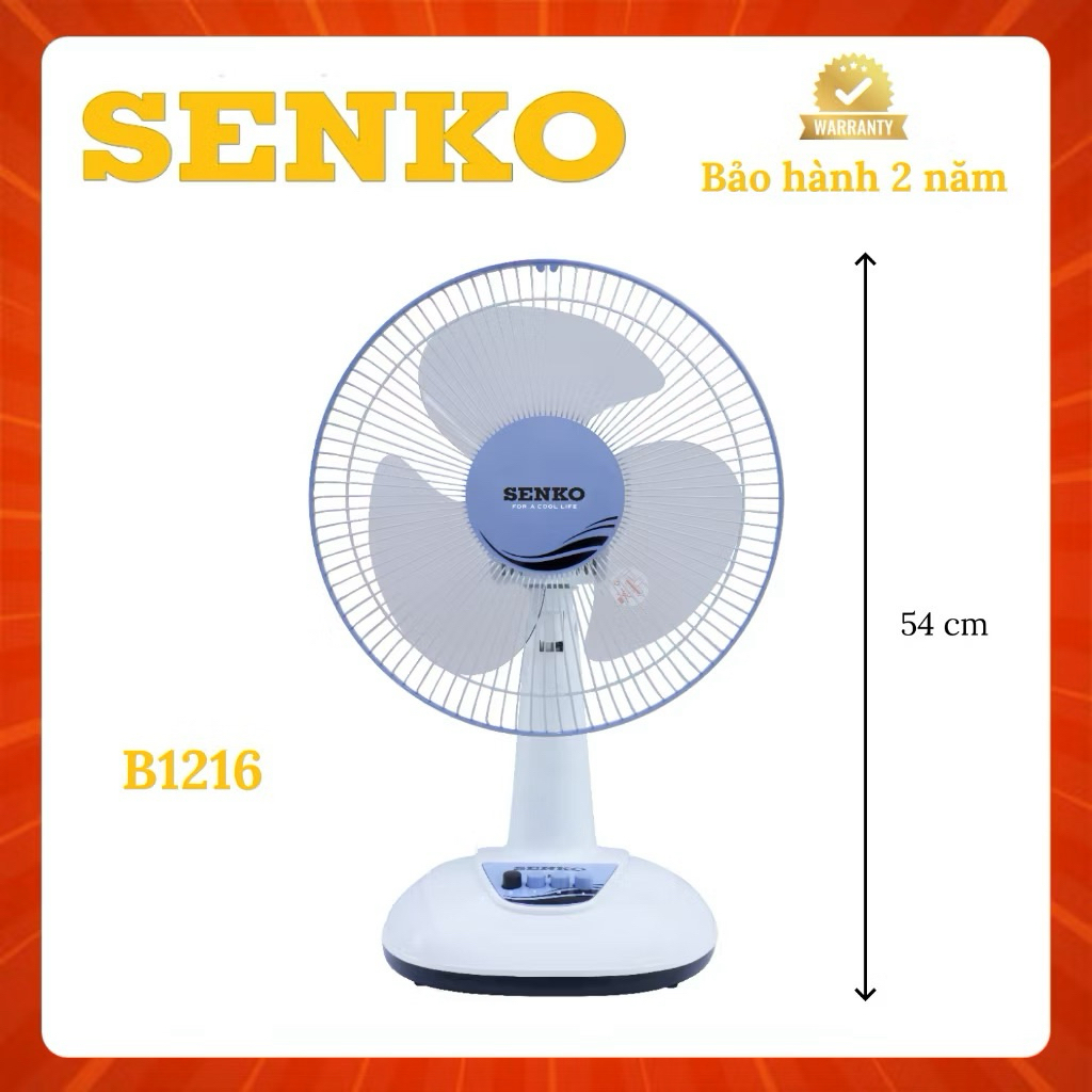 [ HCM ] Quạt điện để bàn Senko B1216 -B1213 - Hàng chính hãng