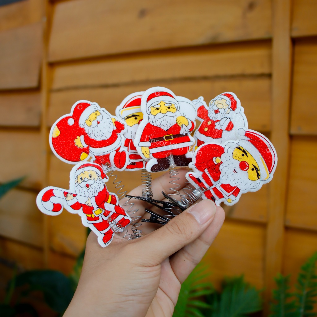 Phụ kiện trang trí noel Set 10 KẸP ÔNG GIÀ E22-D