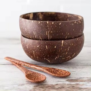  Bát Gáo Dừa Tự Nhiên Muỗng gỗ dừa Muỗng Gỗ Mun size to – Dùng đắp mặt nạ Mỹ Phẩm Thực Phẩm Decor 