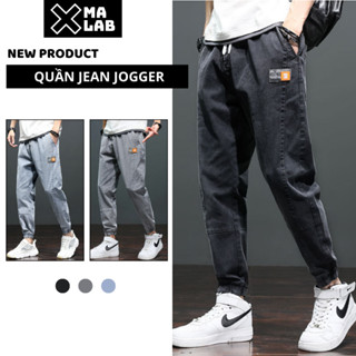 Quần jean jogger nam co giãn 4 chiều bo gấu phá cách Quần bò nam cạp chun Hottrend XMALAB B050