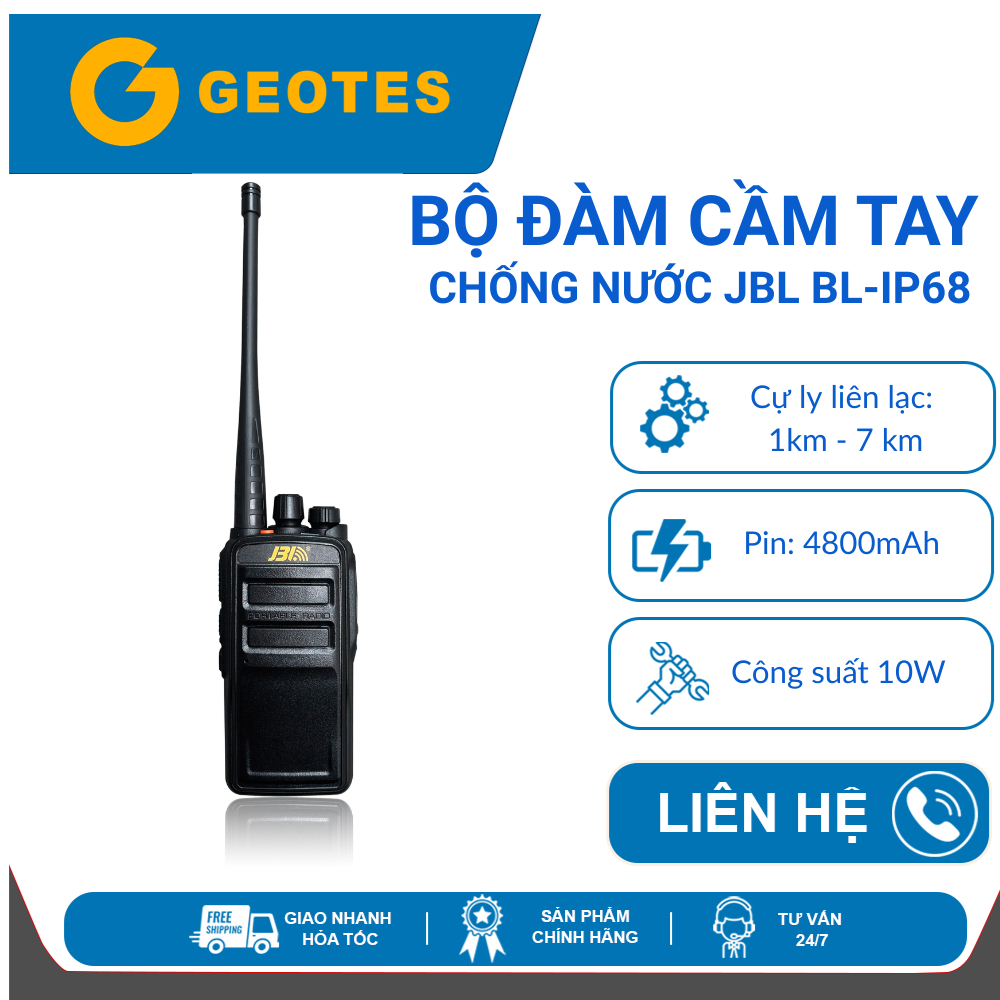 Bộ đàm chống nước JBL BL-IP68 – Chuẩn chống nước IP68, bền bỉ mọi môi trường