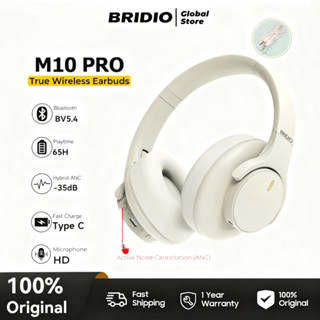 Tai Nghe Bluetooth 5.3 Bridio M10 Pro Chính Hãng ANC Khử Ồn Loa 40mm Siêu Trầm Pin Trâu 40 Giờ Hỗ Trợ Đàm Thoại Rõ Nét