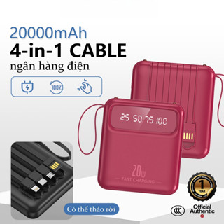 Bộ Đa Năng 20.000 mAh Năng Lượng Lớn và Bộ 4 Cáp Sạc Nhanh Toàn Diện
