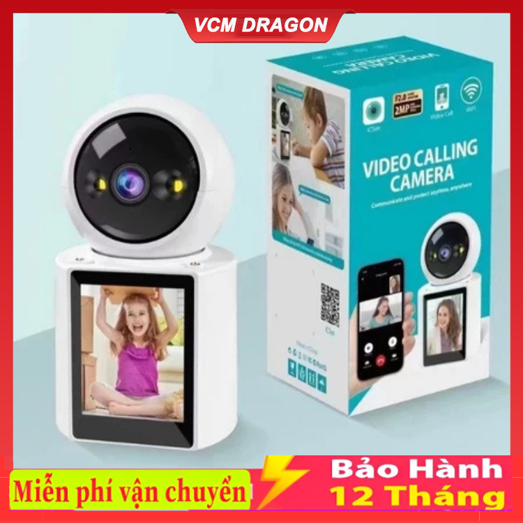 ( CALL VIDEO ) Camera Wifi giám sát có màn hình C30 - gọi video trực tiếp - Siêu nét 2K