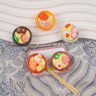 [Mô hình thu nhỏ] bát mì ramen mì cay hàn quốc chén cơm trắng   trang trí bàn làm việc nhà cửa