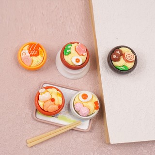 [Mô hình thu nhỏ] bát mì ramen mì cay hàn quốc chén cơm trắng   trang trí bàn làm việc nhà cửa