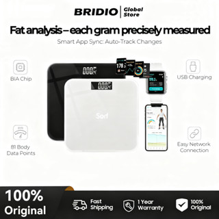 Cân thông minh Bridio × Sorf - Đo 20 chỉ số cơ thể, kết nối Bluetooth, tiết kiệm điện