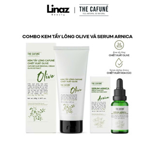  Combo Kem Tẩy Lông Olive Và Serum Dưỡng Cafuné Triệt Lông Vùng Kín Bikini Chân Tay Nách 100ml 