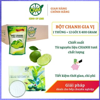 [SỈ] Thùng bột chanh gia vị Chavi, 12gói x 400g - Chiết xuất từ chanh tươi chất lượng, tạo vị chua tự nhiên.