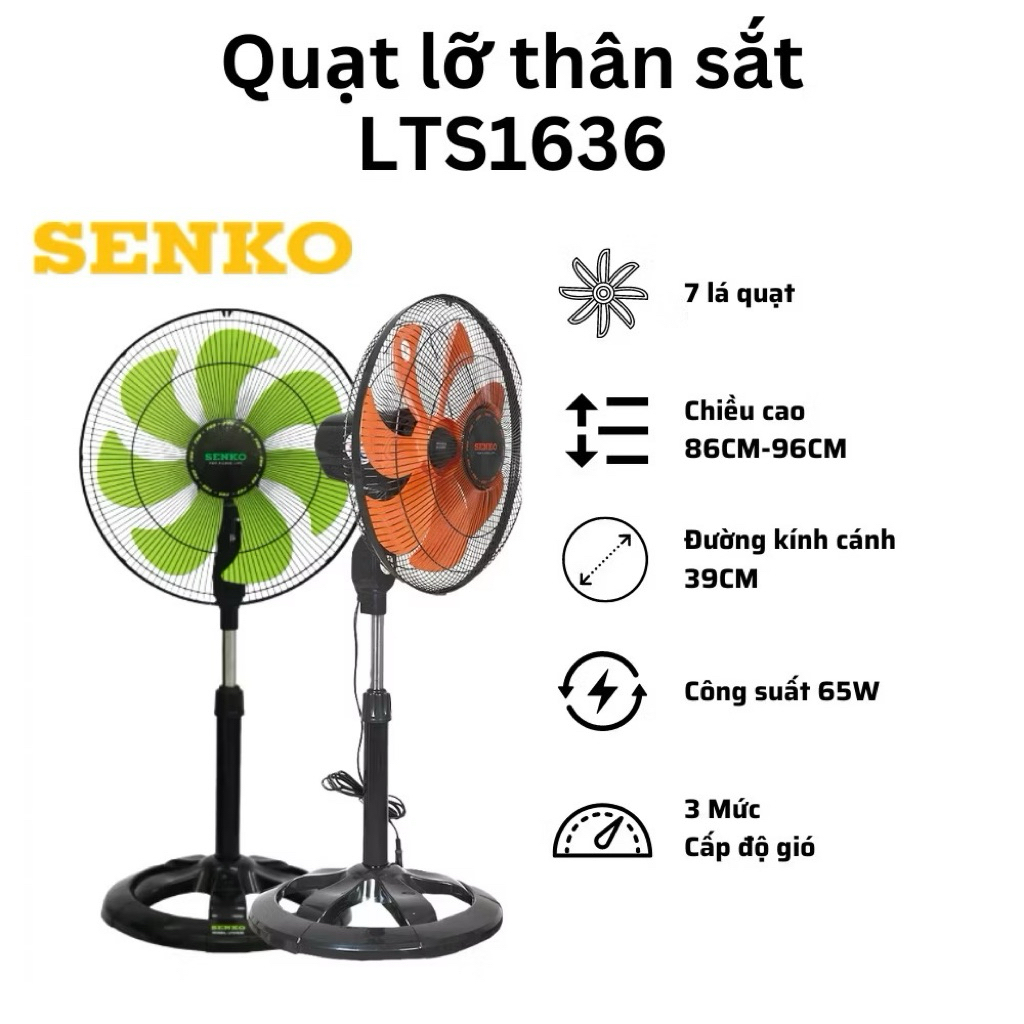 (hcm) quạt đứng LTS1636 SENKO bảo hành 24 tháng