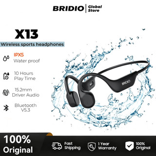  Bridio Tai Nghe Dẫn Truyền Xương Chống Nước IPX5 Bluetooth 5.3 - Pin 10h Deo Chắc Khi Chạy Dạp Xe 