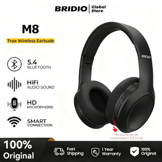  Tai Nghe Chụp Tai Bridio M8 Không Dây Chồng Ồn Bluetooth Pin Đến 12 Giờ Có Thể Gấp Gọn Có Mic 