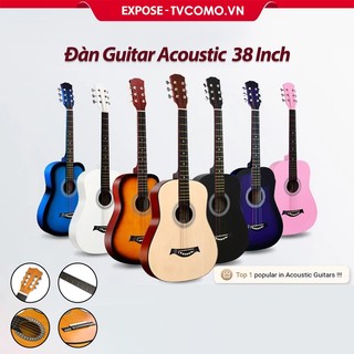 Ghita Dân Ca 38 inch Đàn dành cho người mới bắt đầu, đi kèm phụ kiện miễn phí và bảo hành 1 năm