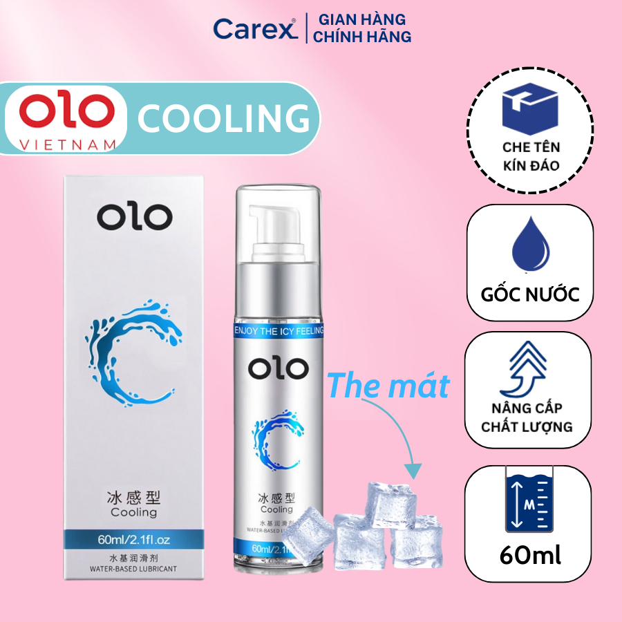 Gel bôi trơn OLOL Smooth Cooling gel bôi trơn mát lạnh tăng khoái cảm kéo dài thời gian quan hệ chai 60ml..